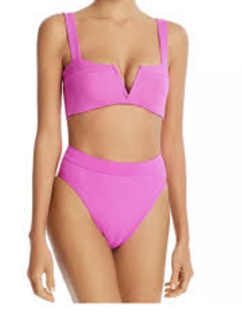 l*space V-Notch Neon Pink High-Waist Bikini